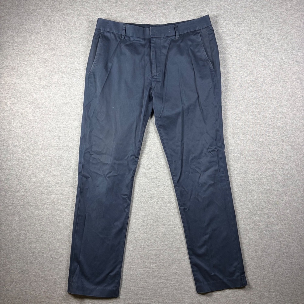 Bonobos Monday Pants Mens 33x30 (Fits 34x30) Navy Blue Chino Stretch Flat Front